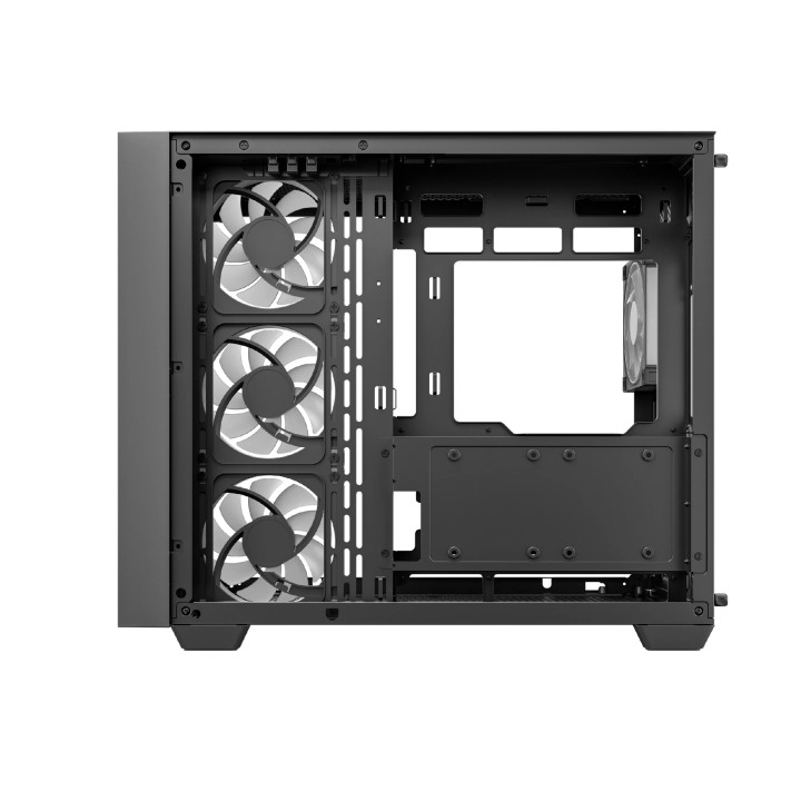 Кутия за компютър DeepCool CG530U, ATX/mATX/Mini-ITX, 4x120mm ARGB вентилатори, Tempered Glass, 7 слота разширение - R-CG530U-BK
