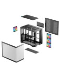 Кутия за компютър DeepCool CG530U, ATX/mATX/Mini-ITX, 4x120mm ARGB вентилатори, Tempered Glass, 7 слота разширение - R-CG530U-BK