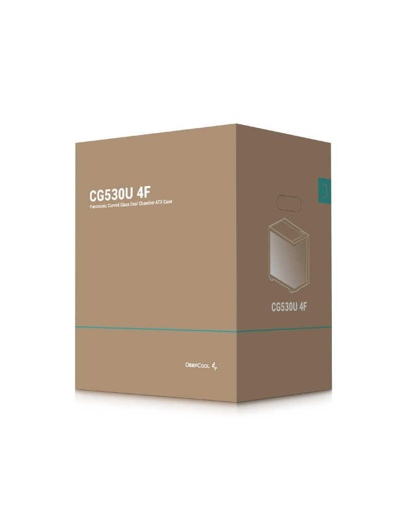 Кутия за компютър DeepCool CG530U, ATX/mATX/Mini-ITX, 4x120mm ARGB вентилатори, Tempered Glass, 7 слота разширение - R-CG530U-BK