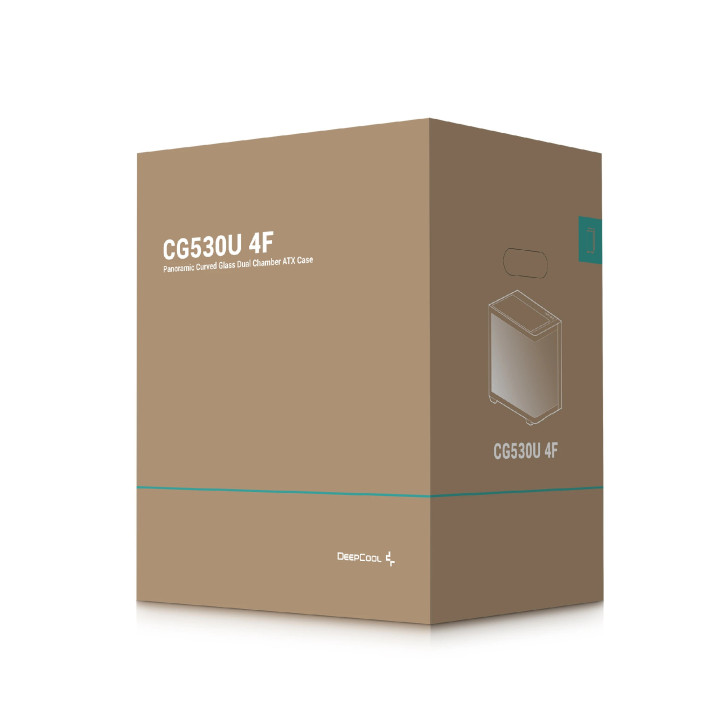 Кутия за компютър DeepCool CG530U, ATX/mATX/Mini-ITX, 4x120mm ARGB вентилатори, Tempered Glass, 7 слота разширение - R-CG530U-BK