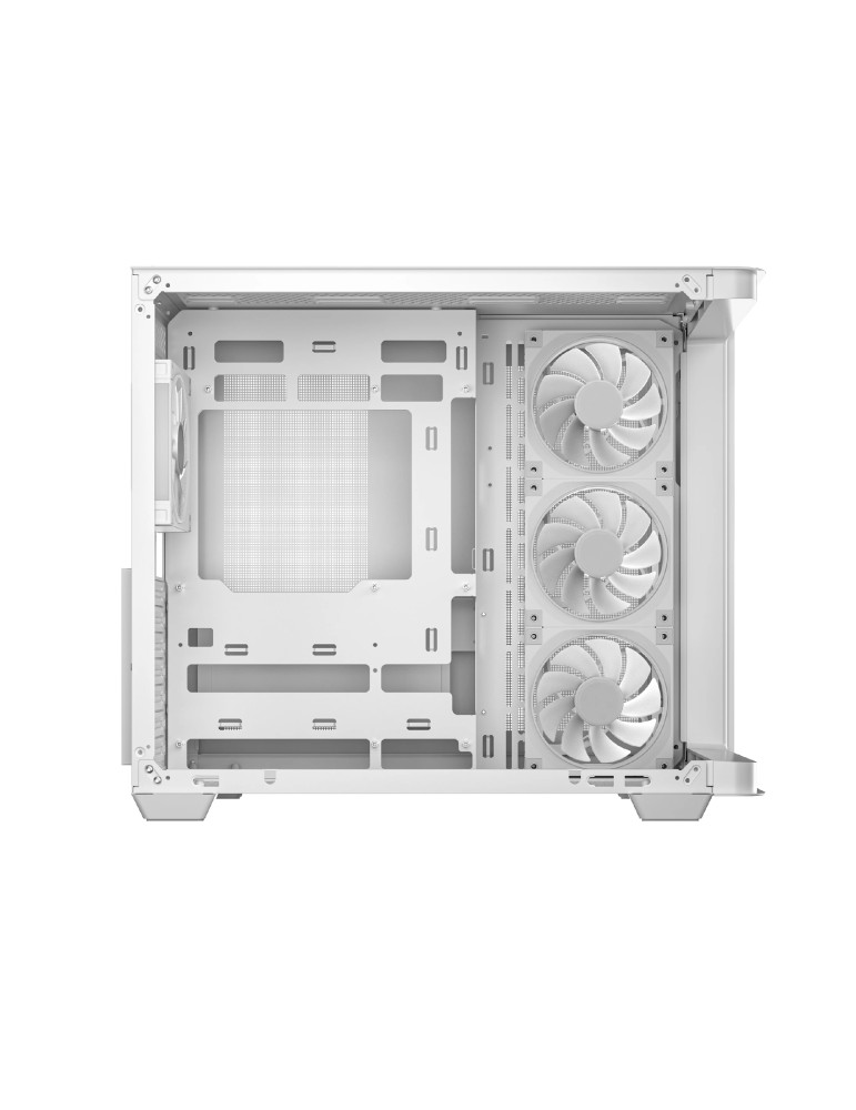 Кутия за компютър DeepCool CG530U 4F WH, ATX/mATX/Mini-ITX, Middle Tower, Tempered Glass, 4x120mm ARGB вентилатори - R-CG530U-WH