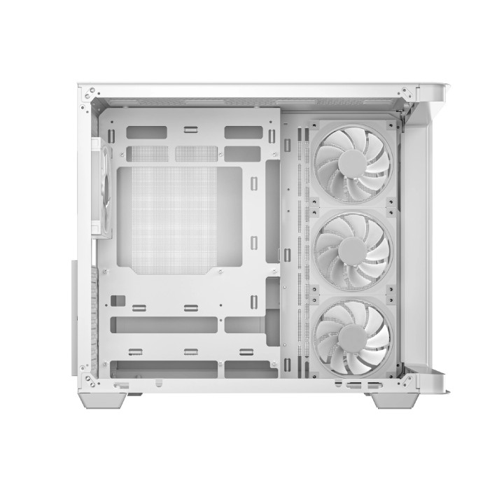 Кутия за компютър DeepCool CG530U 4F WH, ATX/mATX/Mini-ITX, Middle Tower, Tempered Glass, 4x120mm ARGB вентилатори - R-CG530U-WH