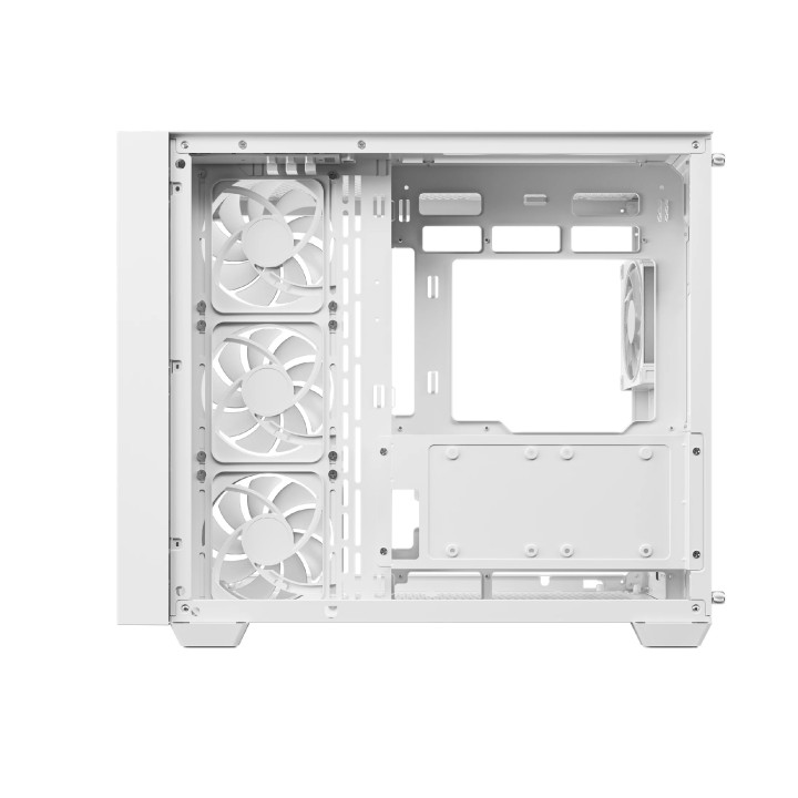 Кутия за компютър DeepCool CG530U 4F WH, ATX/mATX/Mini-ITX, Middle Tower, Tempered Glass, 4x120mm ARGB вентилатори - R-CG530U-WH