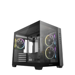 Кутия за компютър DeepCool CG330 3F, mATX Mini Tower, Tempered Glass, 3x 120mm ARGB вентилатора - R-CG330-BKNGM3-G - 1