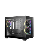 Кутия за компютър DeepCool CG330 3F, mATX Mini Tower, Tempered Glass, 3x 120mm ARGB вентилатора - R-CG330-BKNGM3-G - 2