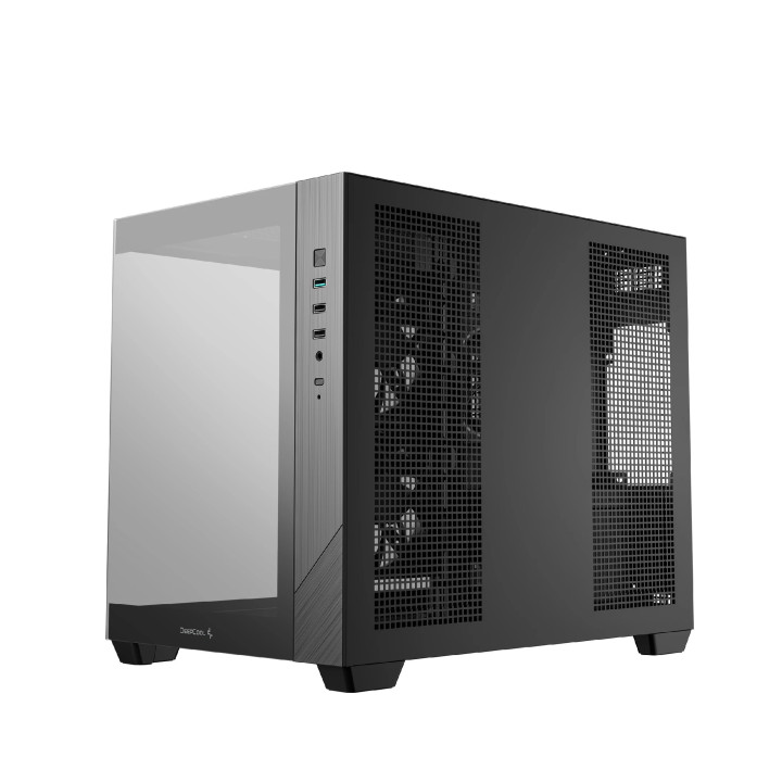 Кутия за компютър DeepCool CG330 3F, mATX Mini Tower, Tempered Glass, 3x 120mm ARGB вентилатора - R-CG330-BKNGM3-G - 8