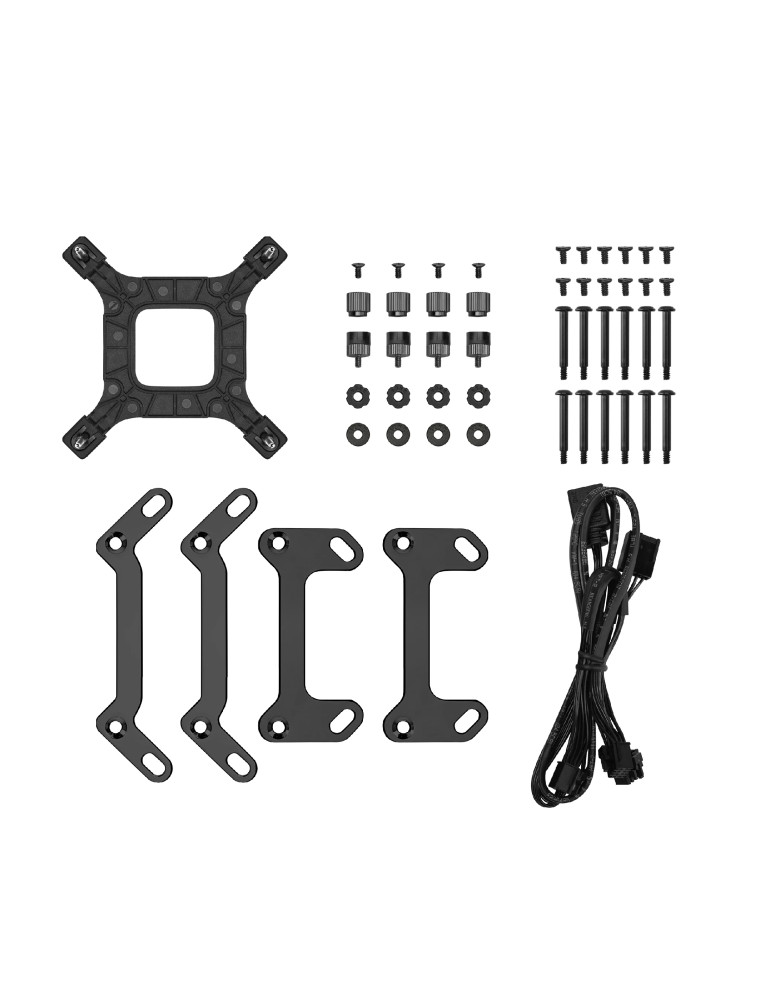 Водно охлаждане за процесор DeepCool LQ360 ULTRA ARGB, 360mm радиатор, LCD екран, 3x120mm вентилатора, ARGB подсветка, Intel LGA