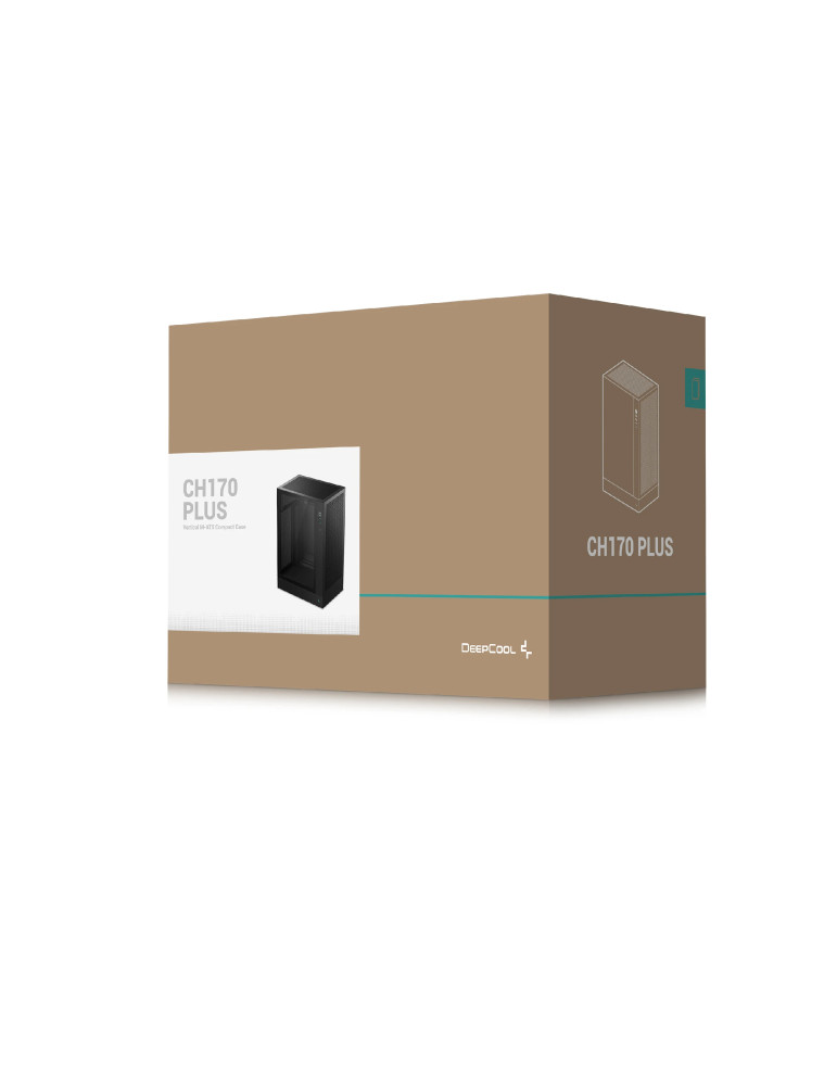 Кутия за компютър DeepCool CH170 PLUS, Mini Tower mATX, Tempered Glass, 290x195x424.5mm - R-CH170-BKNGM0-G - 11