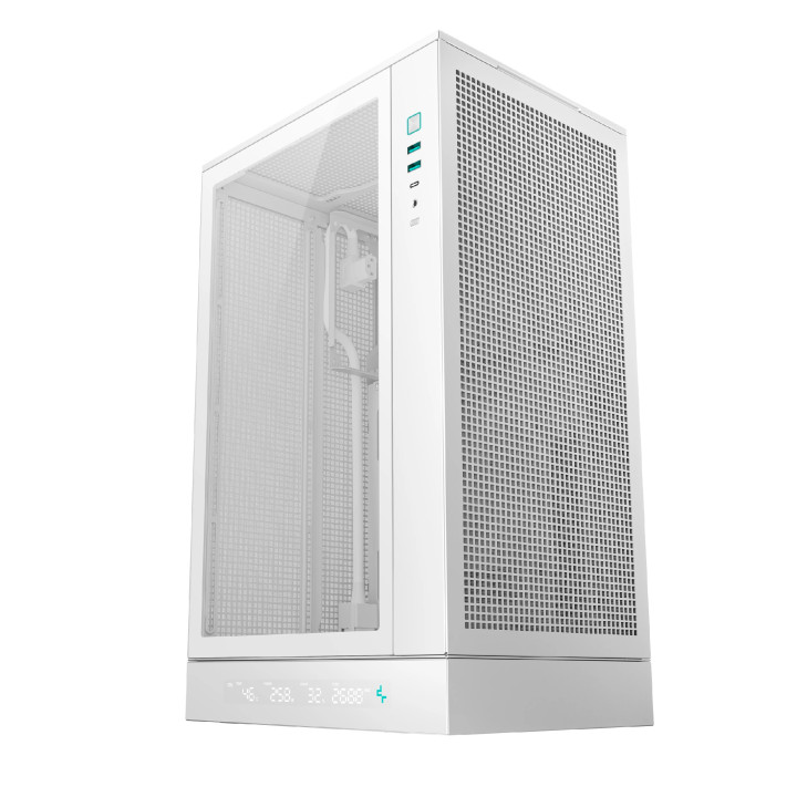 Кутия за компютър DeepCool CH270 DIGITAL WH, Mini Tower mATX, Tempered glass, Бял - R-CH270-WHNDM0-G-1 - 2