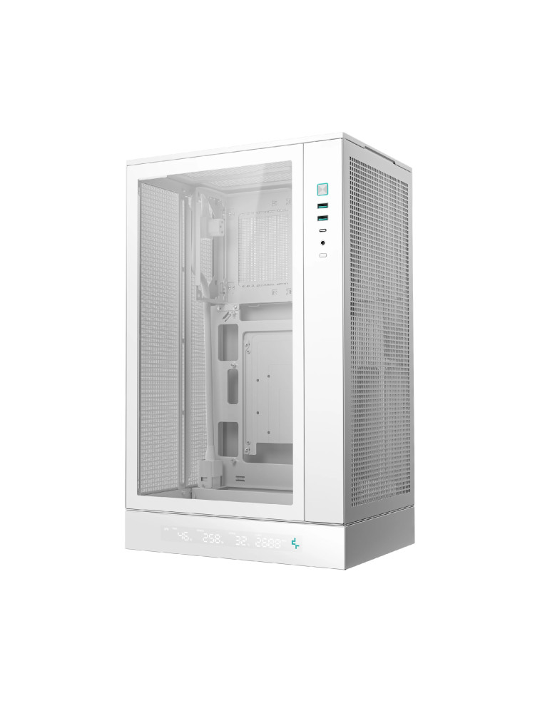 Кутия за компютър DeepCool CH270 DIGITAL WH, Mini Tower mATX, Tempered glass, Бял - R-CH270-WHNDM0-G-1 - 3