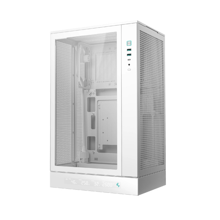 Кутия за компютър DeepCool CH270 DIGITAL WH, Mini Tower mATX, Tempered glass, Бял - R-CH270-WHNDM0-G-1 - 3