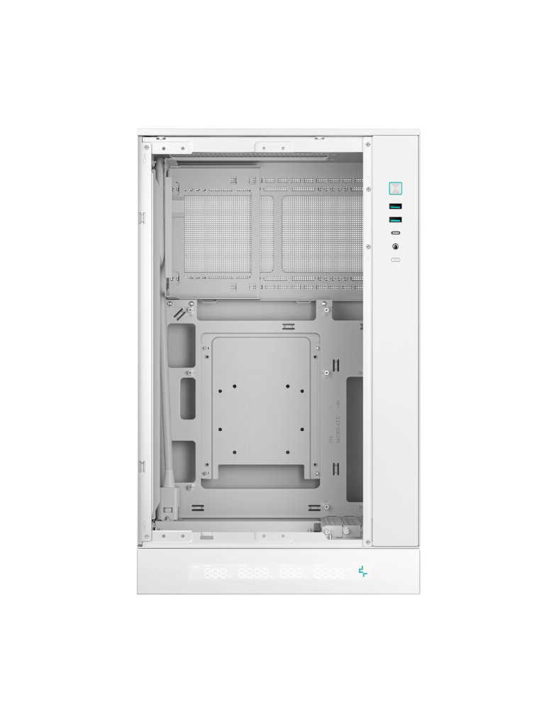 Кутия за компютър DeepCool CH270 DIGITAL WH, Mini Tower mATX, Tempered glass, Бял - R-CH270-WHNDM0-G-1 - 5