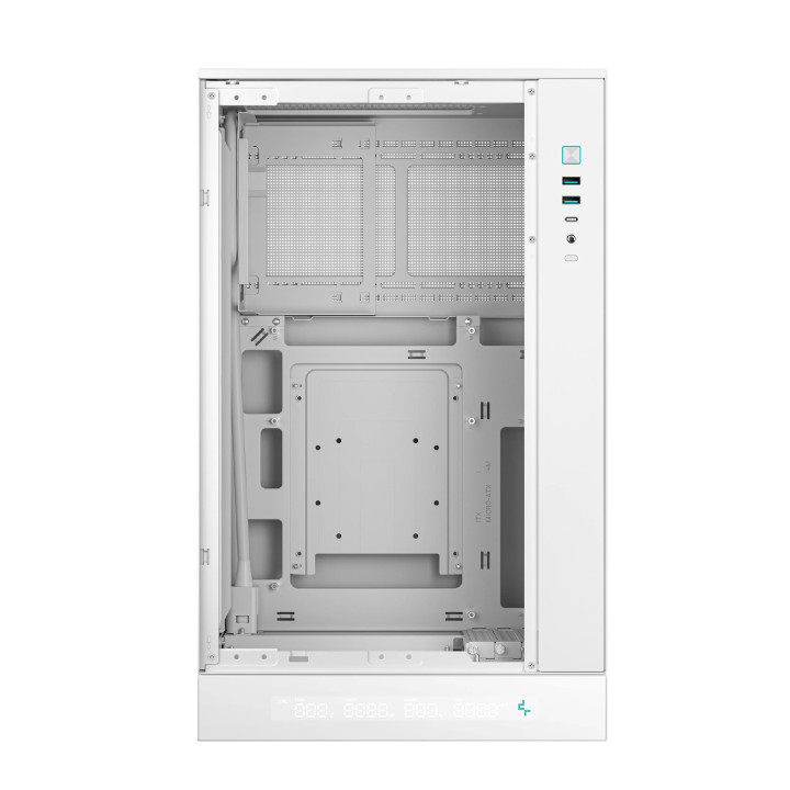 Кутия за компютър DeepCool CH270 DIGITAL WH, Mini Tower mATX, Tempered glass, Бял - R-CH270-WHNDM0-G-1 - 5