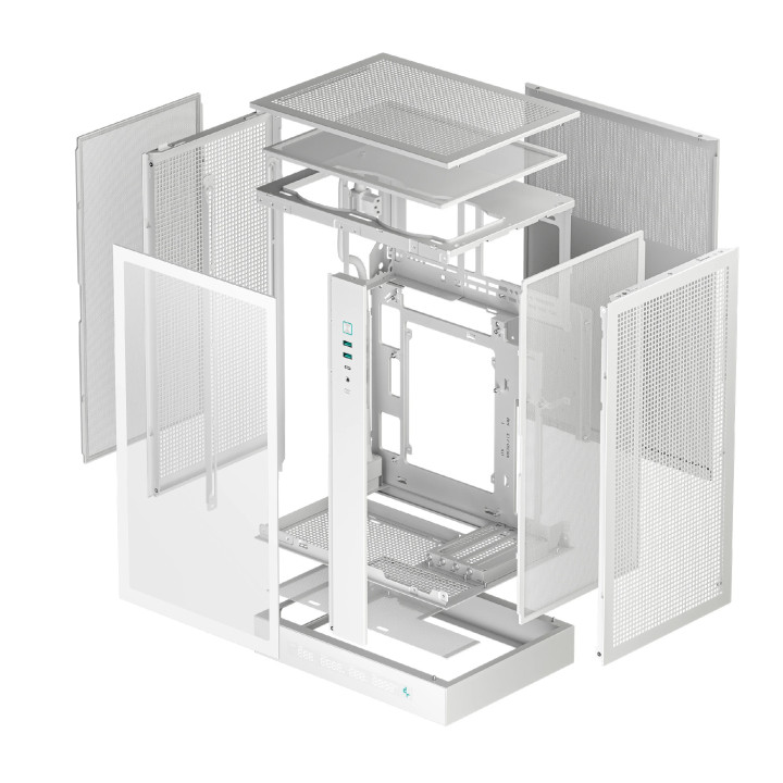 Кутия за компютър DeepCool CH270 DIGITAL WH, Mini Tower mATX, Tempered glass, Бял - R-CH270-WHNDM0-G-1 - 10