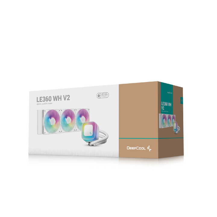 Водно охлаждане за процесор DeepCool LE360 V2 WH, 360mm водно охлаждане, Addressable RGB, LGA1851/AM5 - R-LE360-WHAMMN-G-2 - 6