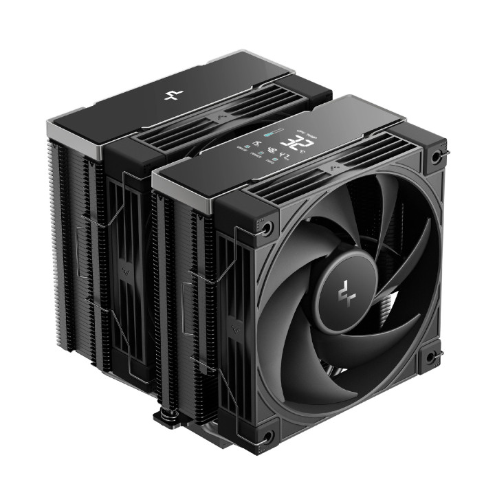 Охладител за процесор DeepCool AK620 G2 DIGITAL NYX, 120x120x25mm, 2x вентилатора, LGA1150/1151/1155/1156/1200/1700/1851/AM4/AM5