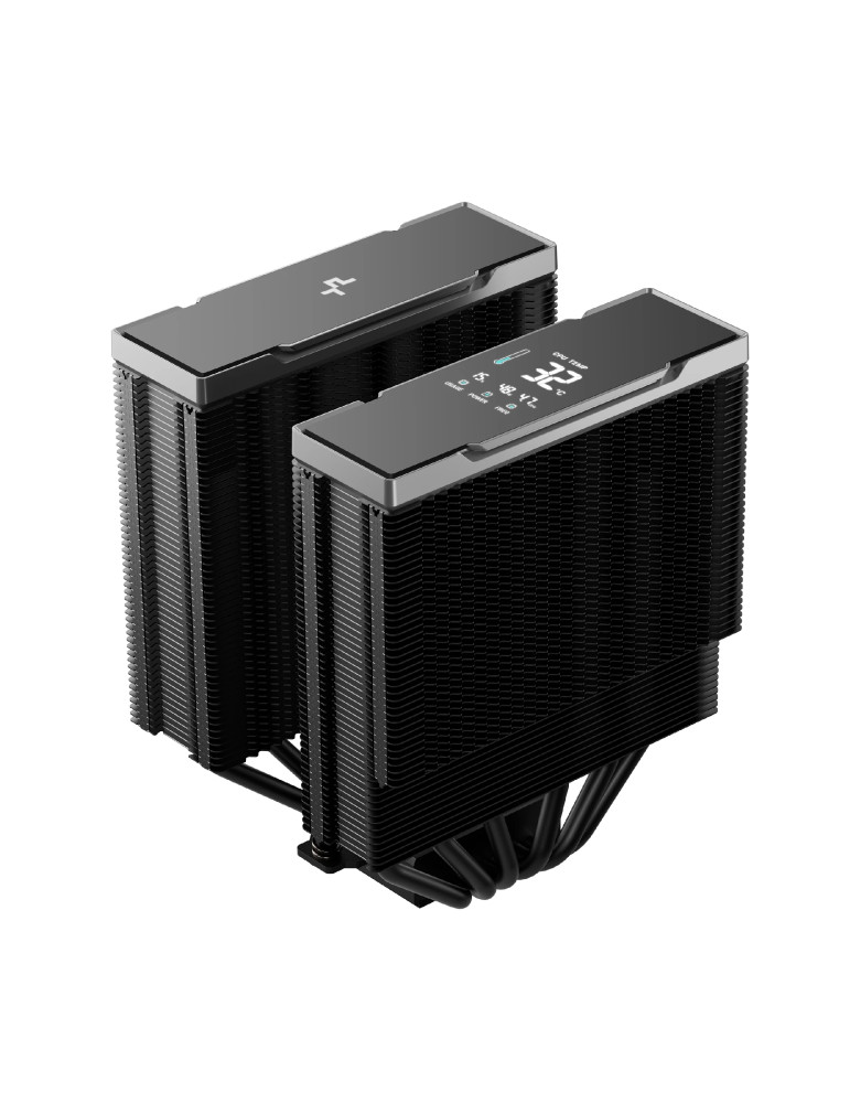 Охладител за процесор DeepCool AK620 G2 DIGITAL NYX, 120x120x25mm, 2x вентилатора, LGA1150/1151/1155/1156/1200/1700/1851/AM4/AM5