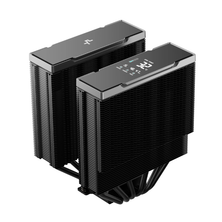 Охладител за процесор DeepCool AK620 G2 DIGITAL NYX, 120x120x25mm, 2x вентилатора, LGA1150/1151/1155/1156/1200/1700/1851/AM4/AM5