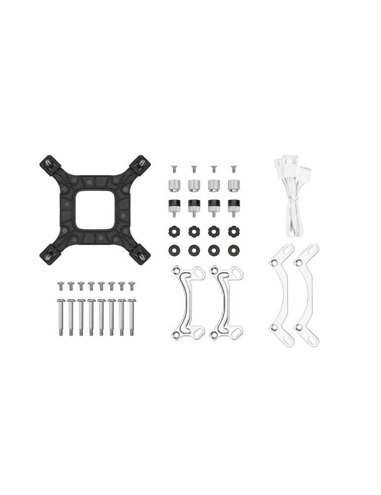 Водно охлаждане за процесор DeepCool LE240 V2 WH, 240mm, 2x120mm вентилатора, Addressable RGB, LGA1851/AM5 - R-LE240-WHAMMN-G-2 