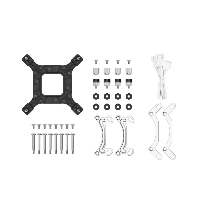 Водно охлаждане за процесор DeepCool LE240 V2 WH, 240mm, 2x120mm вентилатора, Addressable RGB, LGA1851/AM5 - R-LE240-WHAMMN-G-2 