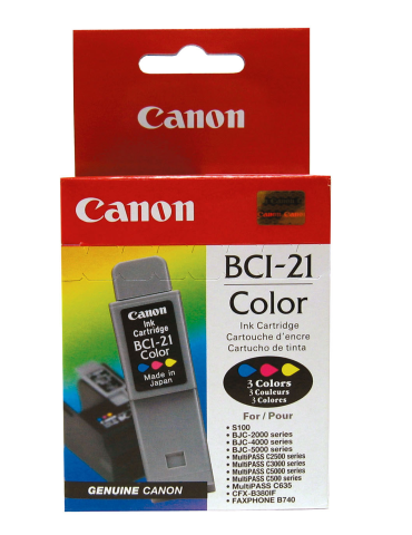 	Мастилена касета CANON BCI-21C, 200 страници, Цветен (Cyan, Magenta, Yellow) - BEF47-0831500 - 1