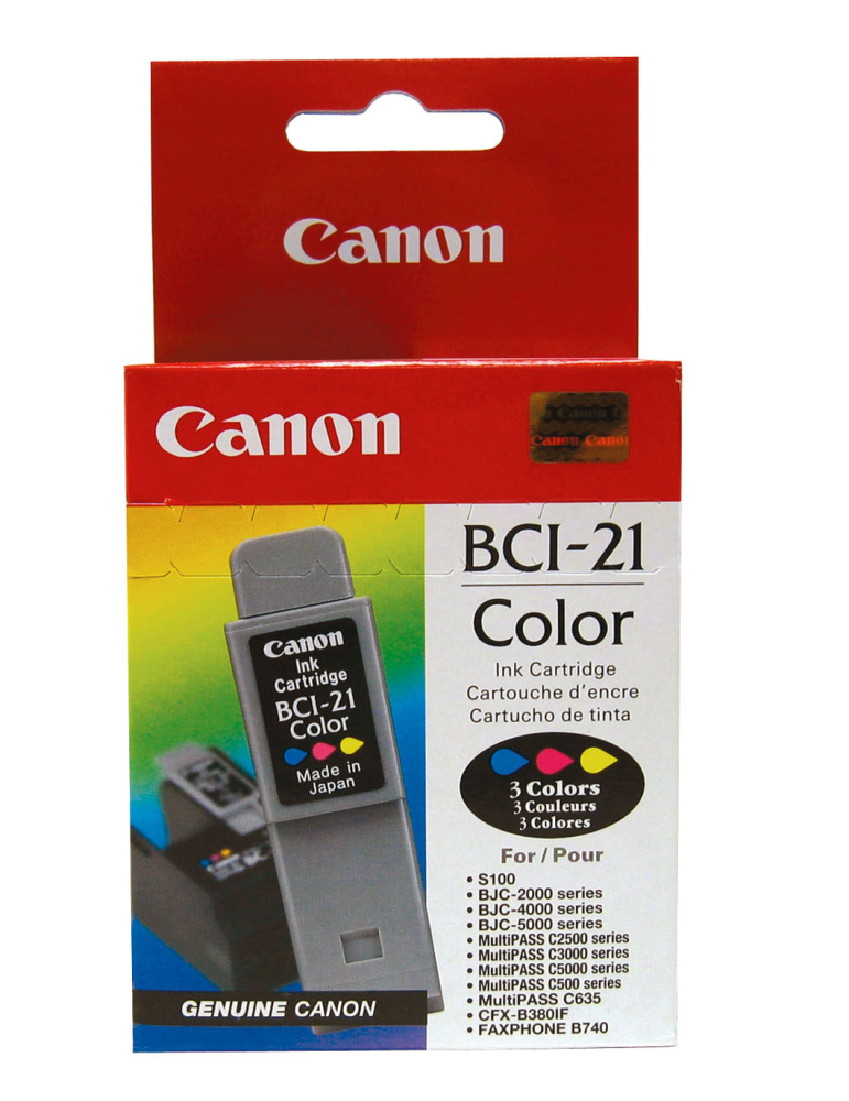	Мастилена касета CANON BCI-21C, 200 страници, Цветен (Cyan, Magenta, Yellow) - BEF47-0831500 - 1