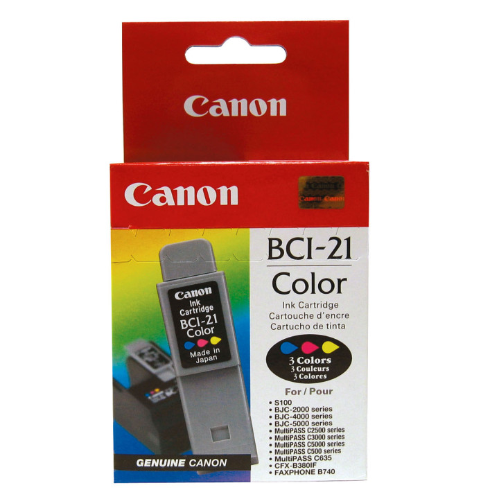 	Мастилена касета CANON BCI-21C, 200 страници, Цветен (Cyan, Magenta, Yellow) - BEF47-0831500 - 1
