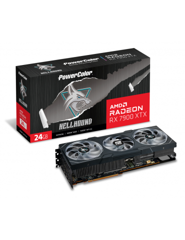 Видео карта Powercolor AMD Radeon Hellhound RX 7900 XTX OC 24GB GDDR6 - RX7900XTX 24G-L/OC