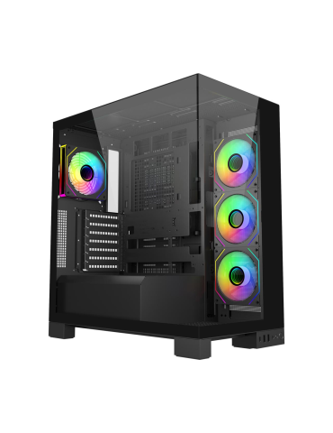 Компютърна кутия FORTRON M540-BA, M-ATX Mid Tower, 451x258x491mm, Glass x2, Поддръжка ATX/M-ATX/Mini-ITX - POC0000274 - 1