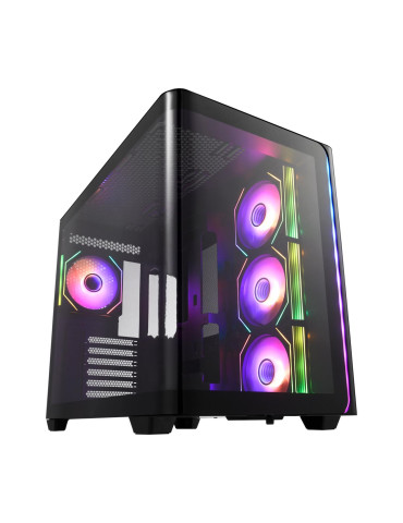 Кутия за компютър FORTRON M580-BA, ATX Mid Tower, 460x285x398mm, поддържа 3x120mm/140mm страни + 360mm радиатор, 7 слота разшире