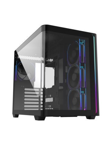 Компютърна кутия FORTRON M580-BP ATX Mid Tower, 460x285x398mm, ATX/M-ATX/Mini-ITX, 3x120mm ARGB фанове - POC0000247 - 1