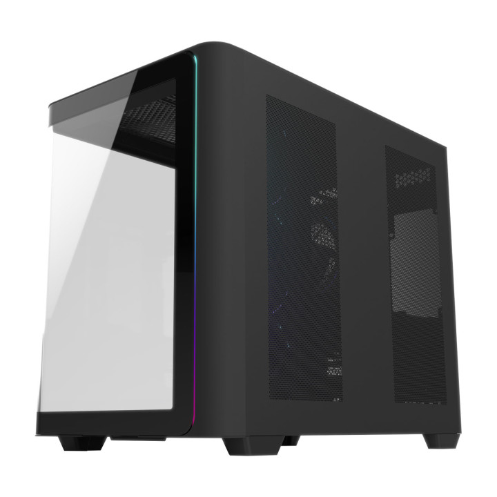 Компютърна кутия FORTRON M580-BP ATX Mid Tower, 460x285x398mm, ATX/M-ATX/Mini-ITX, 3x120mm ARGB фанове - POC0000247 - 3