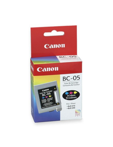 Мастилена касета CANON BC-05, цветна (жълта, циан, магента), 200ml, за BJC-210/BJC-240 - BEF45-0891500 - 1