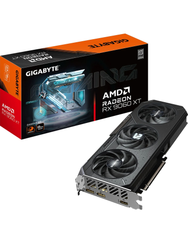 Видео карта GIGABYTE Radeon RX 9060 XT GAMING, 8GB GDDR6, PCI Express 5.0, 3130 MHz - GV-R9060XTGAMING-8GD - 1