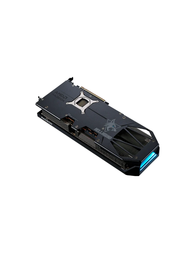 Видео карта POWERCOLOR Hellhound AMD Radeon RX 9070 XT, 16GB GDDR6 256-bit, PCIe 5.0, 2400MHz, 7680x4320 - RX9070XT 16G-L/OC - 3