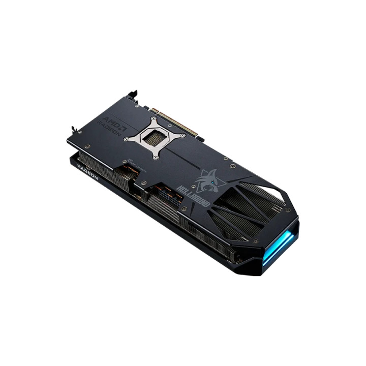 Видео карта POWERCOLOR Hellhound AMD Radeon RX 9070 XT, 16GB GDDR6 256-bit, PCIe 5.0, 2400MHz, 7680x4320 - RX9070XT 16G-L/OC - 3