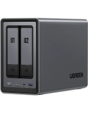 NAS устройство UGREEN DXP2800, Intel Celeron N100, 8GB DDR5, 32GB SSD, 2.5GbE, HDMI 4K 60Hz, без твърди дискове - 6941876223695 