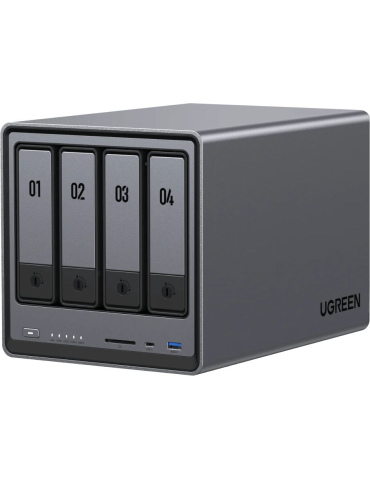 NAS устройство UGREEN DXP4800plus, Intel Celeron 8505, 8GB DDR5, 128GB SSD, 4 отсека, 2.5GbE/10GbE, HDMI 4K 60Hz, без дискове - 