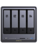 NAS устройство UGREEN DXP4800plus, Intel Celeron 8505, 8GB DDR5, 128GB SSD, 4 отсека, 2.5GbE/10GbE, HDMI 4K 60Hz, без дискове - 