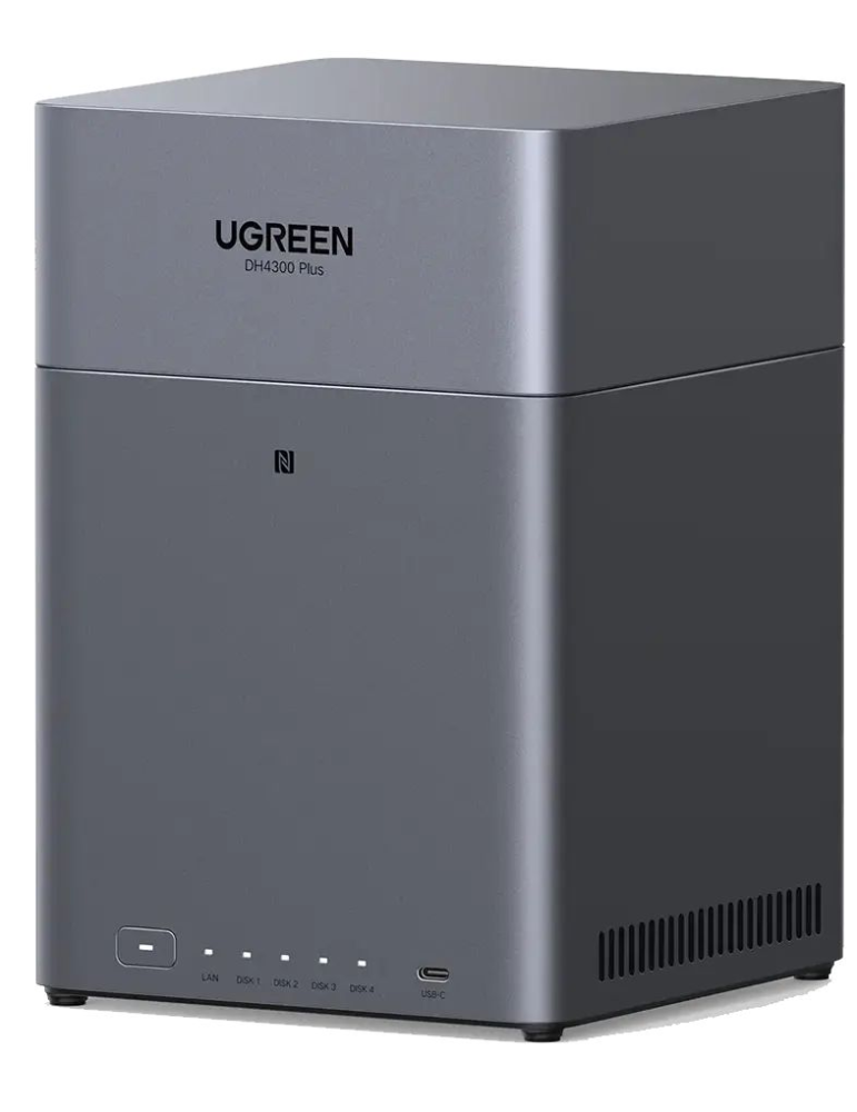 NAS устройство UGREEN DH4300plus, 4 отделения, RK3588C, 8GB DDR4X RAM, 32GB eMMC, без HDD - 6941876286607 - 1