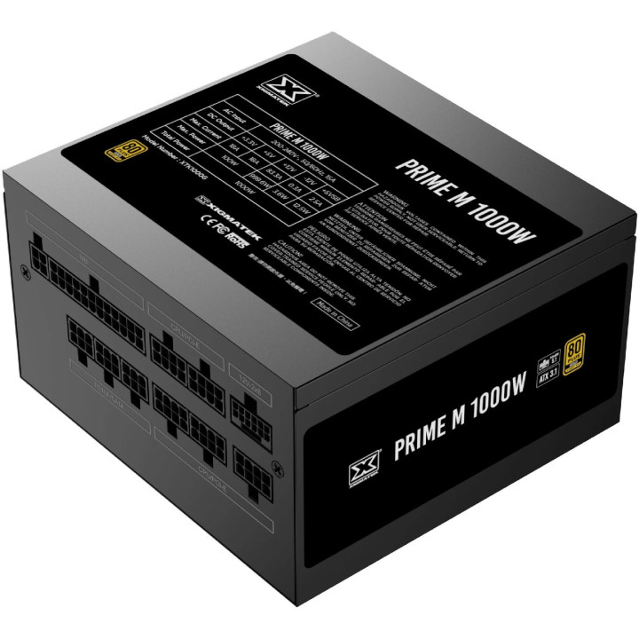 Захранване XIGMATEK Prime M 1000W, 80+ Gold, ATX3.1, Full Modular, 120mm Fan - EN47497 - 3