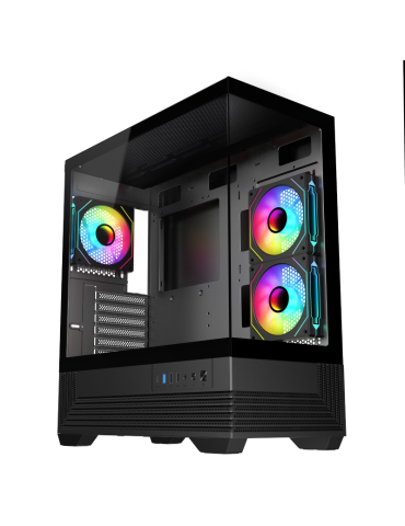 Кутия за компютър TRENDSONIC V-GAMING DARK REAPER VG-DR3F, USB 3.0, USB 2.0, Type-C, без захранване - 3368000377735 - 1