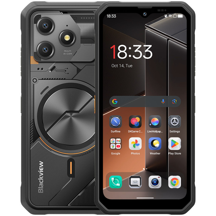 Смартфон Blackview FORT 100, 6.56" IPS 1612x720 90Hz, Mediatek Helio G81, 8GB RAM, 128GB, Android 16 - BVFORT100_B_EU - 1