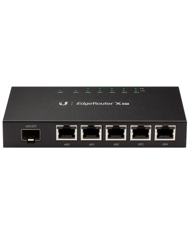 Рутер UBIQUITI EdgeRouter X SFP, 5x GbE 1000Mbps, 1x SFP, MIPS 880MHz, 256MB RAM, 256MB Flash - ER-X-SFP-EU - 1