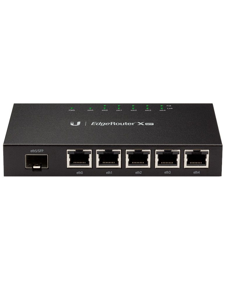 Рутер UBIQUITI EdgeRouter X SFP, 5x GbE 1000Mbps, 1x SFP, MIPS 880MHz, 256MB RAM, 256MB Flash - ER-X-SFP-EU - 1