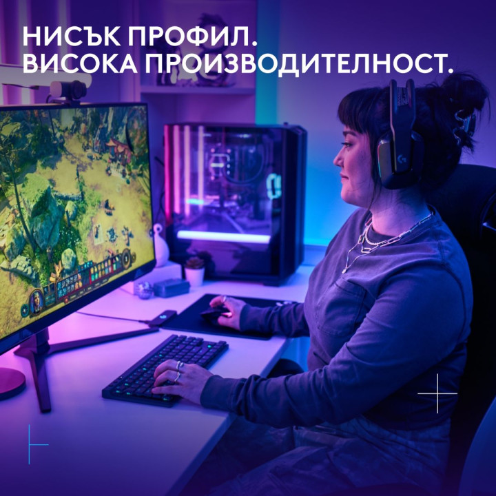 Bluetooth механична клавиатура Logitech G515 Lightspeed TKL, Безжична, 2.4GHz/BT, RGB подсветка, Механична - 920-014074 - 5
