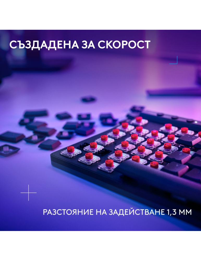 Bluetooth механична клавиатура Logitech G515 Lightspeed TKL, Безжична, 2.4GHz/BT, RGB подсветка, Механична - 920-014074 - 6