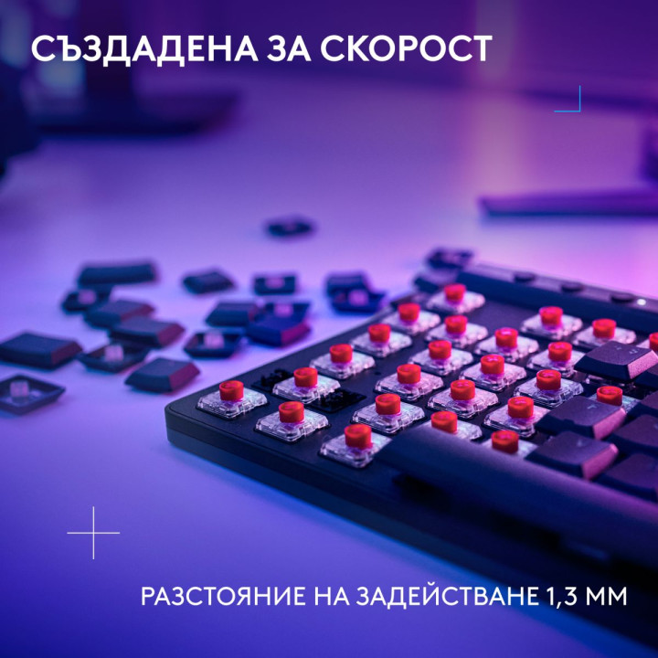 Bluetooth механична клавиатура Logitech G515 Lightspeed TKL, Безжична, 2.4GHz/BT, RGB подсветка, Механична - 920-014074 - 6