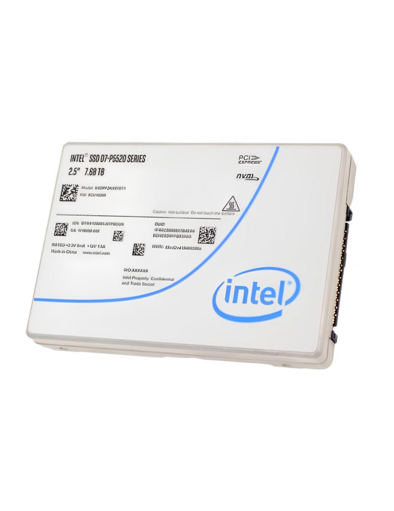 SSD диск Intel P5520 Series, 7.68TB U.2 15mm, PCIe 4.0 x4 NVMe, 3D TLC NAND, 7100MB/s - HDS-I2T0-SSDPF2KX076T1N1 - 1