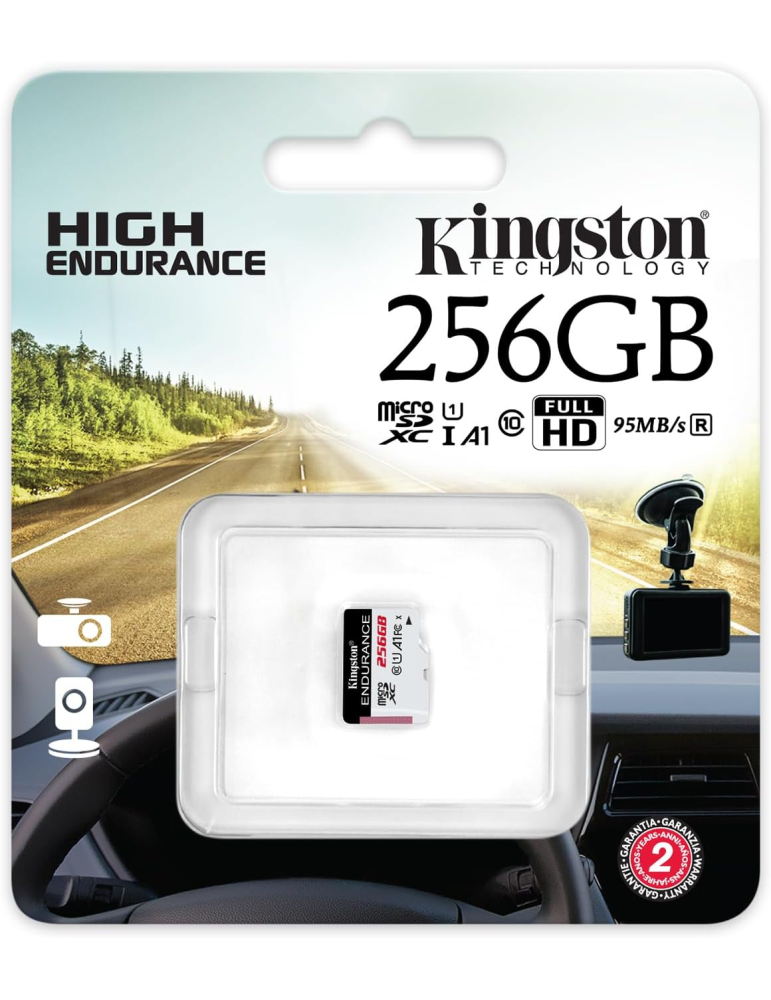 MicroSDXC памет Kingston Endurance 256GB, UHS-I Class 10 A1, 95MB/s четене, 45MB/s запис - SDCE/256GB - 2